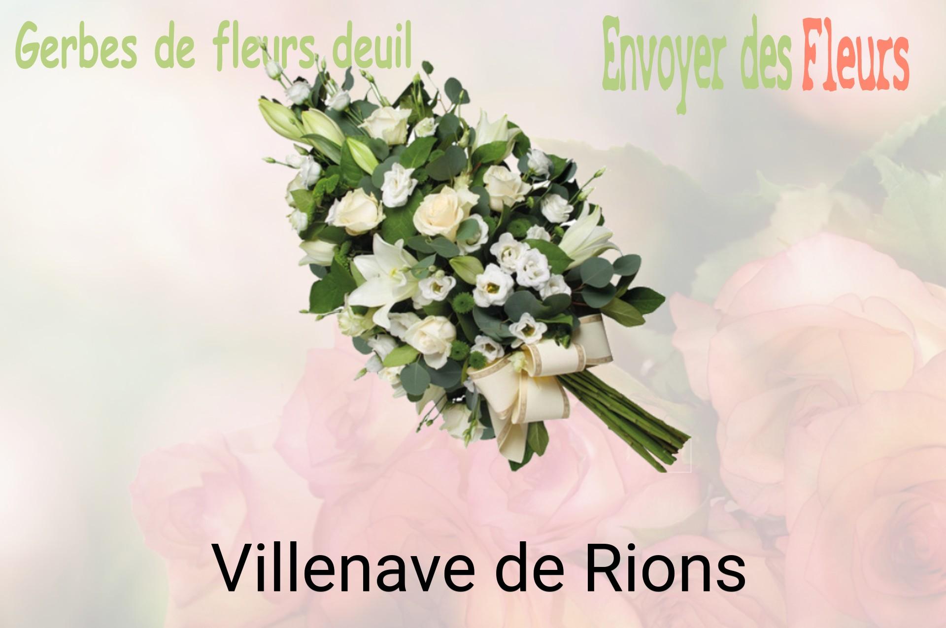 Gerbe de fleurs de deuil livrée à Villenave-de-Rions